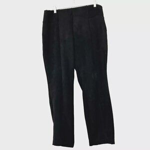 Zac & Rachel Faux Suede Ankle Pants size XL Black